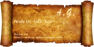 Andris Gábor névjegykártya