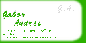 gabor andris business card